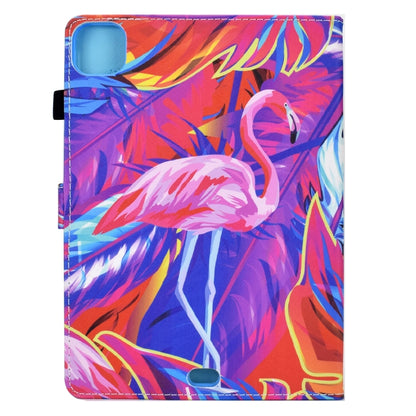 For iPad Pro 11 2024 Colored Drawing Sewing Smart Leather Tablet Case(Flamingo) - iPad Pro 11 2024 Cases by PMC Jewellery | Online Shopping South Africa | PMC Jewellery | Buy Now Pay Later Mobicred