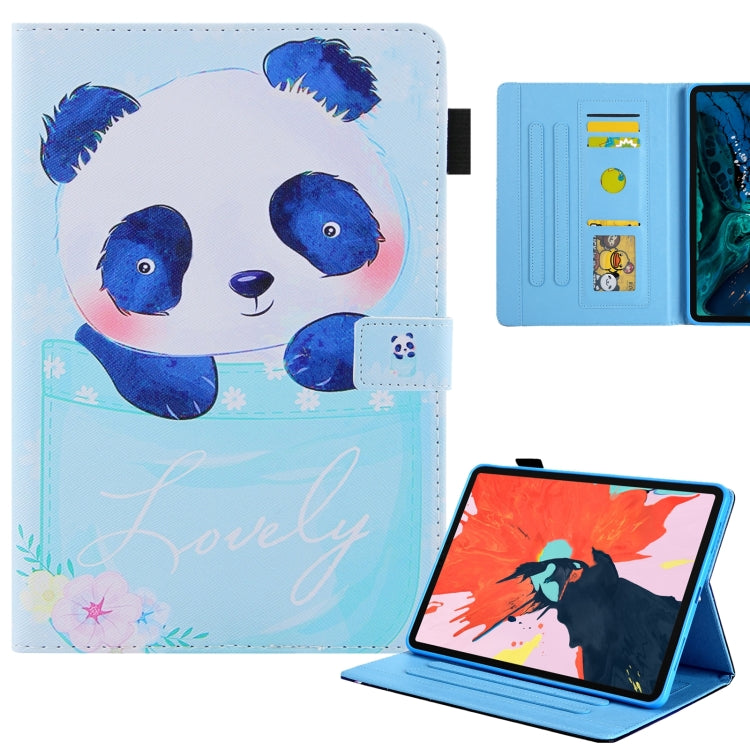 For iPad Pro 11 2024 Colored Drawing Leather Smart Tablet Case(Cup Panda) - iPad Pro 11 2024 Cases by PMC Jewellery | Online Shopping South Africa | PMC Jewellery | Buy Now Pay Later Mobicred