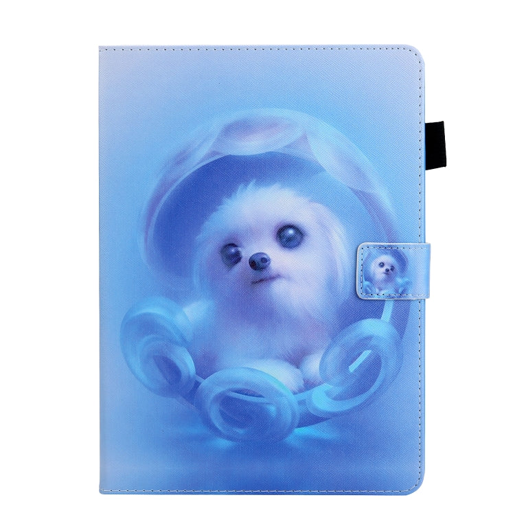 For iPad Pro 11 2024 Colored Drawing Leather Smart Tablet Case(Blue Dog) - iPad Pro 11 2024 Cases by PMC Jewellery | Online Shopping South Africa | PMC Jewellery | Buy Now Pay Later Mobicred