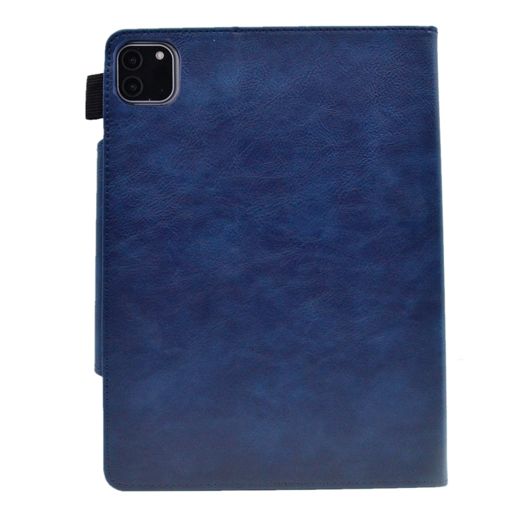 For iPad Pro 11 2024 Suede Cross Texture Magnetic Clasp Leather Smart Tablet Case(Blue) - iPad Pro 11 2024 Cases by PMC Jewellery | Online Shopping South Africa | PMC Jewellery | Buy Now Pay Later Mobicred