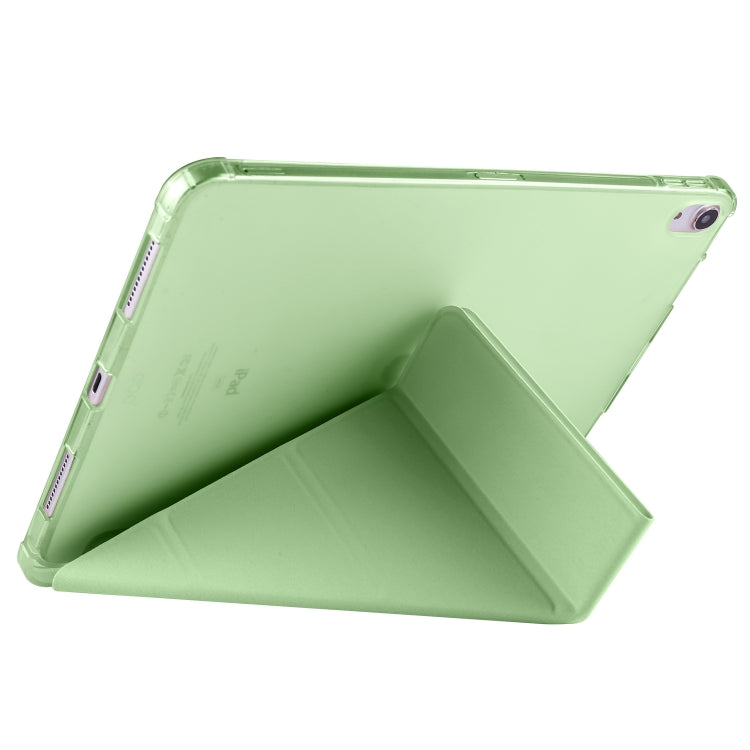 For iPad Air 11 2024 Multi-folding TPU Leather Smart Tablet Case with Pen Slot(Matcha Green) - iPad Air 11 2024 Cases by PMC Jewellery | Online Shopping South Africa | PMC Jewellery | Buy Now Pay Later Mobicred