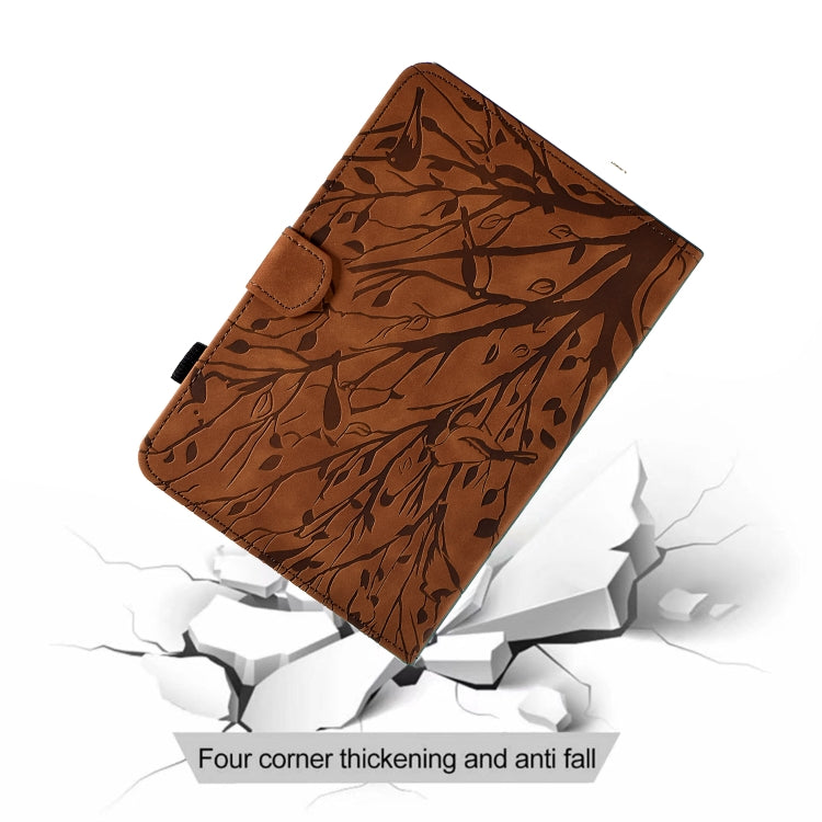 For iPad Pro 11 2024 Fortune Tree Embossed Leather Smart Tablet Case(Brown) - iPad Pro 11 2024 Cases by PMC Jewellery | Online Shopping South Africa | PMC Jewellery | Buy Now Pay Later Mobicred