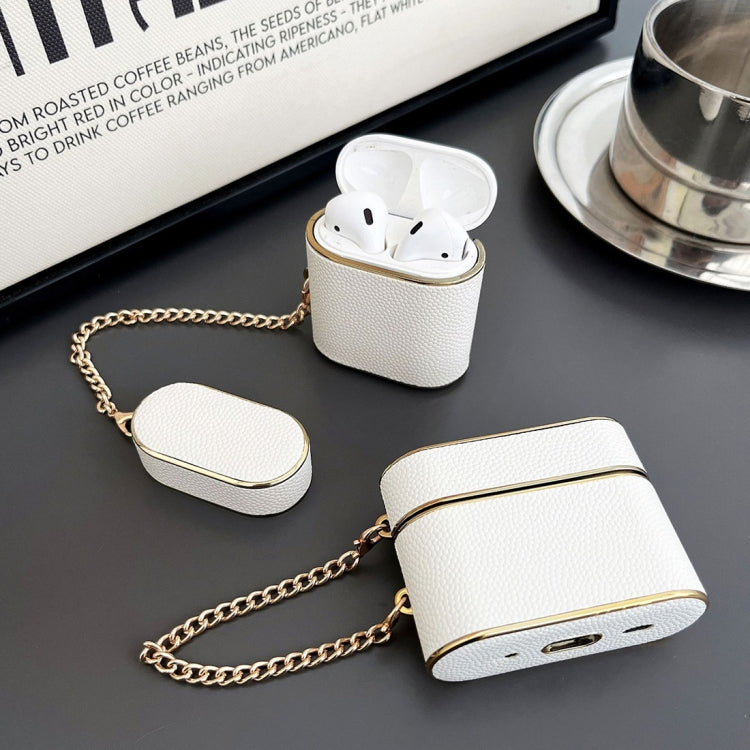 For AirPods 2 / 1 Cylindrical Ball Texture Bluetooth Earphone Protective Case(White) - For AirPods 1/2 by PMC Jewellery | Online Shopping South Africa | PMC Jewellery | Buy Now Pay Later Mobicred