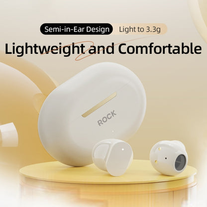 ROCK EB900 Bluetooth 5.3 TWS Bluetooth Earphones(Beige) - TWS Earphone by ROCK | Online Shopping South Africa | PMC Jewellery | Buy Now Pay Later Mobicred