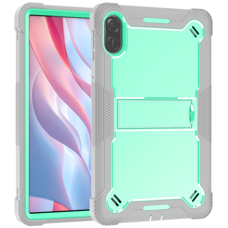 For Honor Pad X9 Shockproof Silicone Hybrid PC Tablet Case with Holder(Mint Green + Grey) - Honor by PMC Jewellery | Online Shopping South Africa | PMC Jewellery | Buy Now Pay Later Mobicred