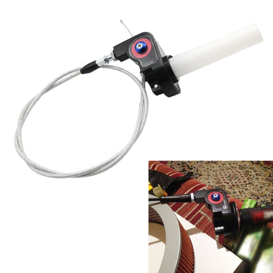 Off-road Motorcycle Modified 22mm Handle Throttle Clamp Hand Grip Big Torque Oil Visual Throttle Accelerator for with Cable(Red with Silver Throttle Cable) - Grips by PMC Jewellery | Online Shopping South Africa | PMC Jewellery | Buy Now Pay Later Mobicred