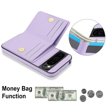 For Google Pixel 9 RFID Anti-theft Card Ring Holder Phone Case(Purple) - Google Cases by PMC Jewellery | Online Shopping South Africa | PMC Jewellery | Buy Now Pay Later Mobicred