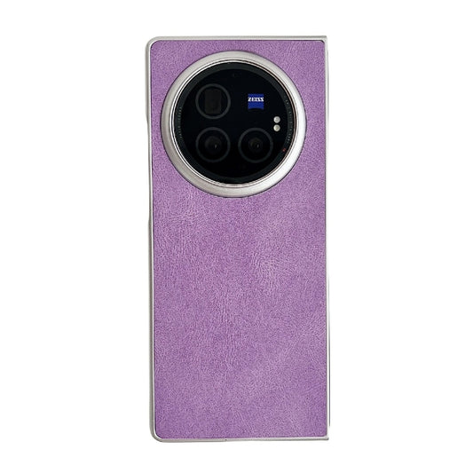For vivo X Fold3 Pro Skin Feel Leather Texture Pearlescent Paint Shockproof Phone Case(Purple) - vivo Cases by PMC Jewellery | Online Shopping South Africa | PMC Jewellery | Buy Now Pay Later Mobicred