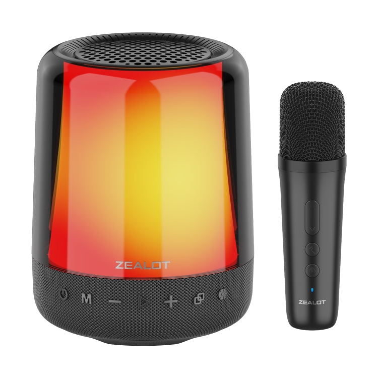 Zealot S66M RGB Rhythmic Light Karaoke Wireless Speaker, Style:Single Mic(Black) - Desktop Speaker by ZEALOT | Online Shopping South Africa | PMC Jewellery | Buy Now Pay Later Mobicred