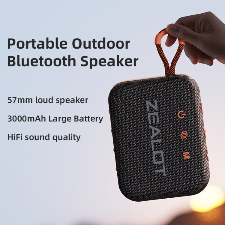 Zealot S75 Portable Outdoor IPX6 Waterproof Bluetooth Speaker(Black) - Waterproof Speaker by ZEALOT | Online Shopping South Africa | PMC Jewellery | Buy Now Pay Later Mobicred