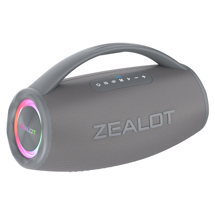 Zealot S97 80W Outdoor Portable RGB Light Bluetooth Speaker(Grey) - Waterproof Speaker by ZEALOT | Online Shopping South Africa | PMC Jewellery | Buy Now Pay Later Mobicred