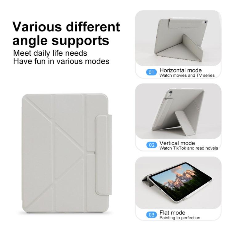 For iPad Air 13 2024 Y-Shape Double-sided Clip Magnetic Smart Tablet Case(Light Grey) - iPad Air 13 2024 Cases by PMC Jewellery | Online Shopping South Africa | PMC Jewellery | Buy Now Pay Later Mobicred