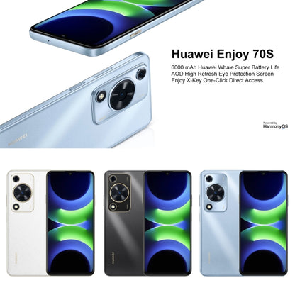 HUAWEI Enjoy 70S, 8GB+256GB, Side Fingerprint Identification, 6.75 inch HarmonyOS 4.2 Octa Core 2.4GHz, Network: 4G, Not Support Google Play(White) - Huawei Mate & P by Huawei | Online Shopping South Africa | PMC Jewellery | Buy Now Pay Later Mobicred