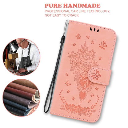 For iPhone SE 2024 Butterfly Rose Embossed Leather Phone Case(Pink) - More iPhone Cases by PMC Jewellery | Online Shopping South Africa | PMC Jewellery | Buy Now Pay Later Mobicred