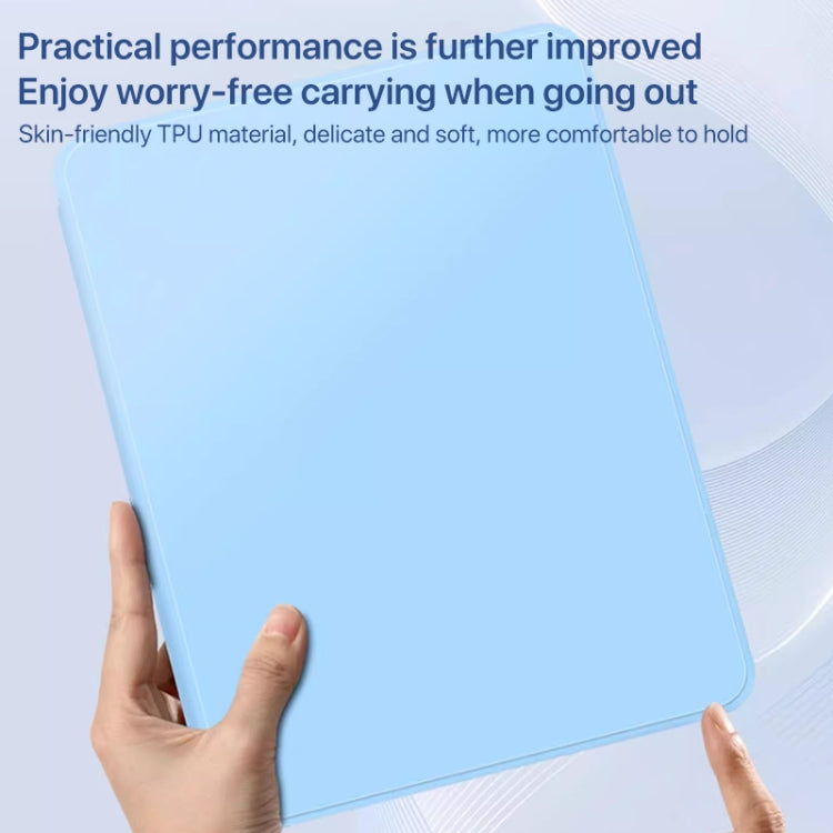 For iPad Pro 13 2024 Magnetic Split Leather Smart Tablet Case with Pen Slot(Sky Blue) - iPad Pro 13 2024 Cases by PMC TechLife | Online Shopping South Africa | PMC TechLife | Buy Now Pay Later Mobicred