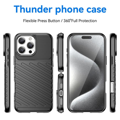 For iPhone 16 Pro Max Thunderbolt Shockproof Soft TPU Phone Case(Black) - iPhone 16 Pro Max Cases by PMC Jewellery | Online Shopping South Africa | PMC Jewellery | Buy Now Pay Later Mobicred