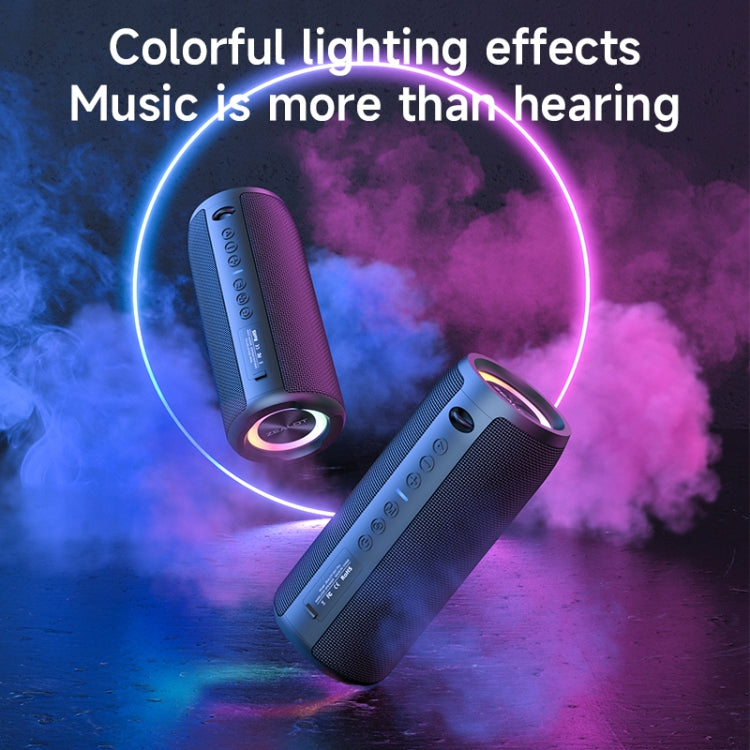 Zealot S51 Pro Shocking Bass Bluetooth Speaker with Colorful Light(Grey) - free shipping - PMC Jewellery - Order now!