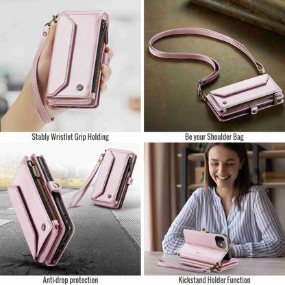 For iPhone 11 CaseMe C36 Card Slots Zipper Wallet RFID Anti-theft Leather Phone Case(Pink) - iPhone 11 Cases by CaseMe | Online Shopping South Africa | PMC Jewellery | Buy Now Pay Later Mobicred