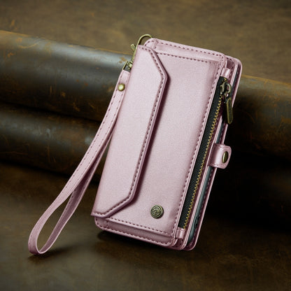 For iPhone 13 mini CaseMe C36 Card Slots Zipper Wallet RFID Anti-theft Leather Phone Case(Pink) - iPhone 13 mini Cases by CaseMe | Online Shopping South Africa | PMC Jewellery | Buy Now Pay Later Mobicred