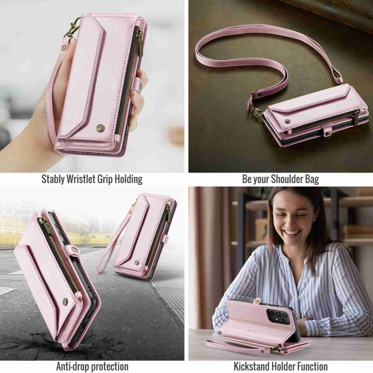 For Samsung Galaxy A33 5G CaseMe C36 Card Slots Zipper Wallet RFID Anti-theft Leather Phone Case(Pink) - Galaxy Phone Cases by CaseMe | Online Shopping South Africa | PMC Jewellery | Buy Now Pay Later Mobicred