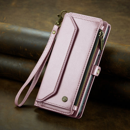 For Samsung Galaxy A34 5G CaseMe C36 Card Slots Zipper Wallet RFID Anti-theft Leather Phone Case(Pink) - Galaxy Phone Cases by CaseMe | Online Shopping South Africa | PMC Jewellery | Buy Now Pay Later Mobicred