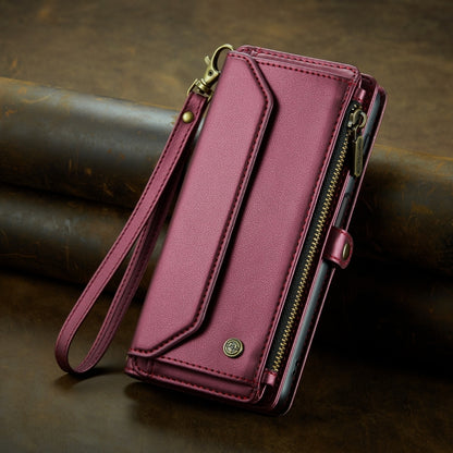 For Samsung Galaxy A53 5G CaseMe C36 Card Slots Zipper Wallet RFID Anti-theft Leather Phone Case(Wine Red) - Galaxy Phone Cases by CaseMe | Online Shopping South Africa | PMC Jewellery | Buy Now Pay Later Mobicred