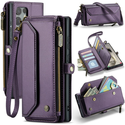 For Samsung Galaxy S24 Ultra 5G CaseMe C36 Card Slots Zipper Wallet RFID Anti-theft Leather Phone Case(Purple) - Galaxy S24 Ultra 5G Cases by CaseMe | Online Shopping South Africa | PMC Jewellery | Buy Now Pay Later Mobicred