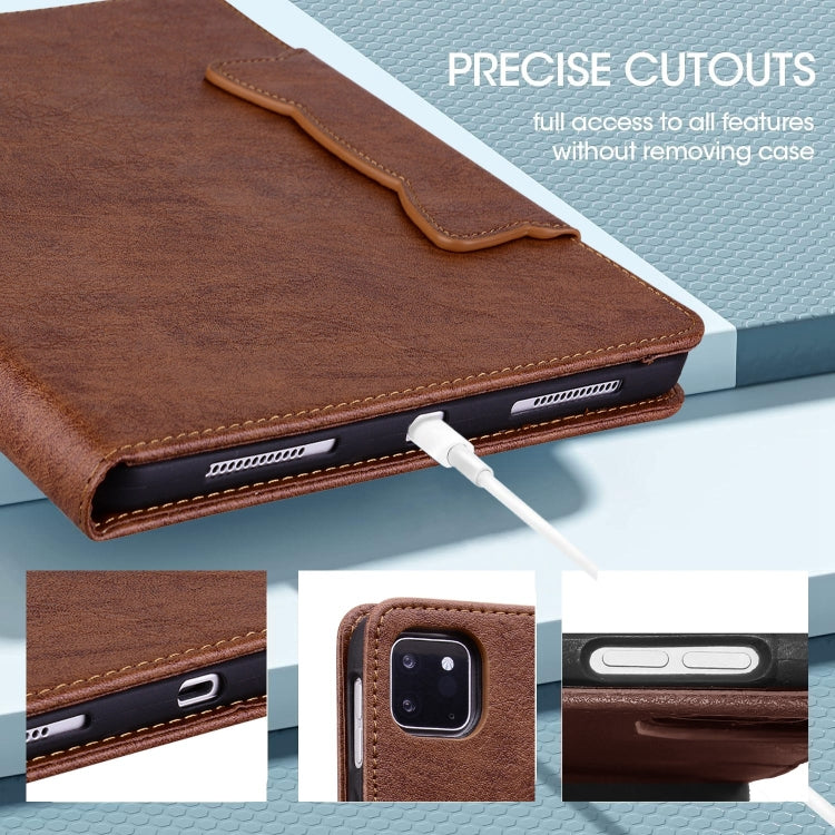 For iPad Pro 13 2024 Cat Buckle Leather Smart Tablet Case(Brown) - iPad Pro 13 2024 Cases by PMC TechLife | Online Shopping South Africa | PMC TechLife | Buy Now Pay Later Mobicred
