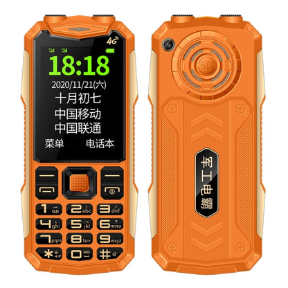 K1+ 4G Elder Rugged Phone, 2.6 inch, 1500mAh Battery, LED Flashlight, Network: 4G, Dual SIM, SOS, Plug:US Plug(Orange) - Others by PMC Jewellery | Online Shopping South Africa | PMC Jewellery | Buy Now Pay Later Mobicred