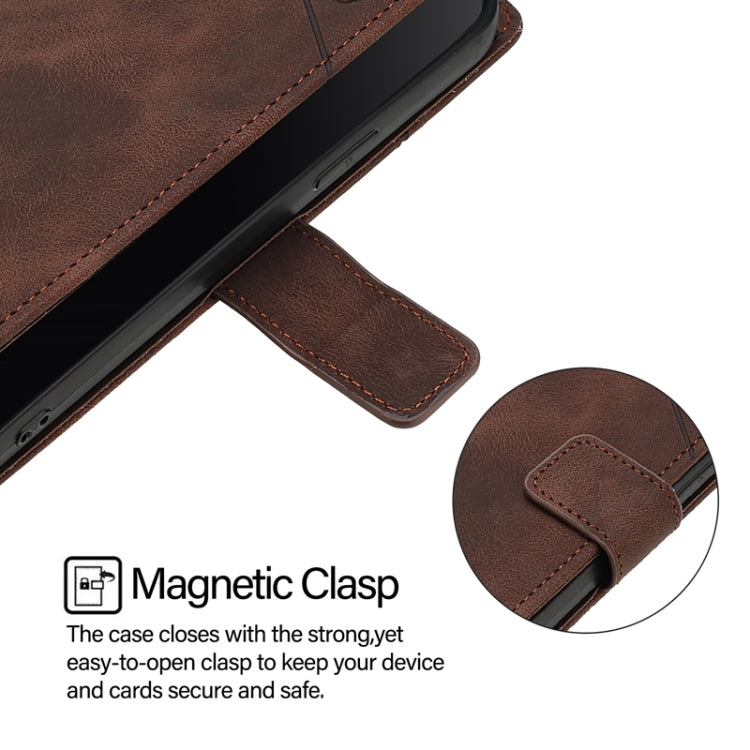 For Blackview A52 Skin Feel Embossed Leather Phone Case(Brown) - More Brand by PMC Jewellery | Online Shopping South Africa | PMC Jewellery | Buy Now Pay Later Mobicred