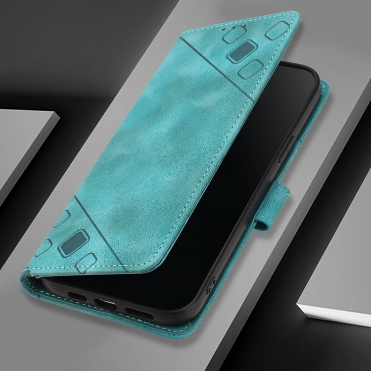 For Blackview A53 Skin Feel Embossed Leather Phone Case(Green) - More Brand by PMC Jewellery | Online Shopping South Africa | PMC Jewellery | Buy Now Pay Later Mobicred