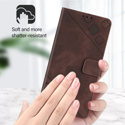 For Blackview Shark 8 Skin Feel Embossed Leather Phone Case(Brown) - More Brand by PMC Jewellery | Online Shopping South Africa | PMC Jewellery | Buy Now Pay Later Mobicred