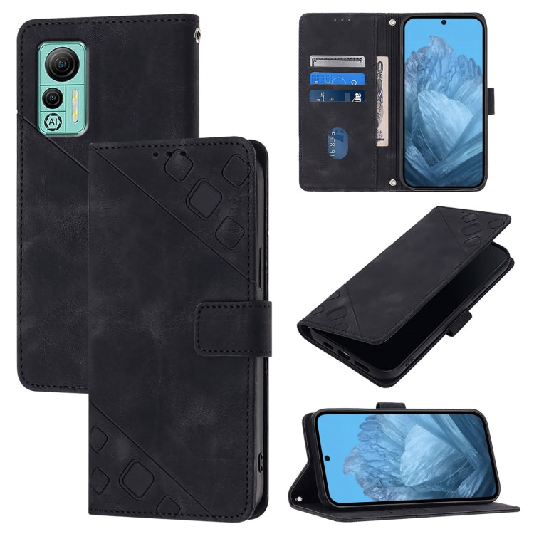 For Ulefone Note 14 Skin Feel Embossed Leather Phone Case(Black) - Ulefone Cases by PMC Jewellery | Online Shopping South Africa | PMC Jewellery | Buy Now Pay Later Mobicred