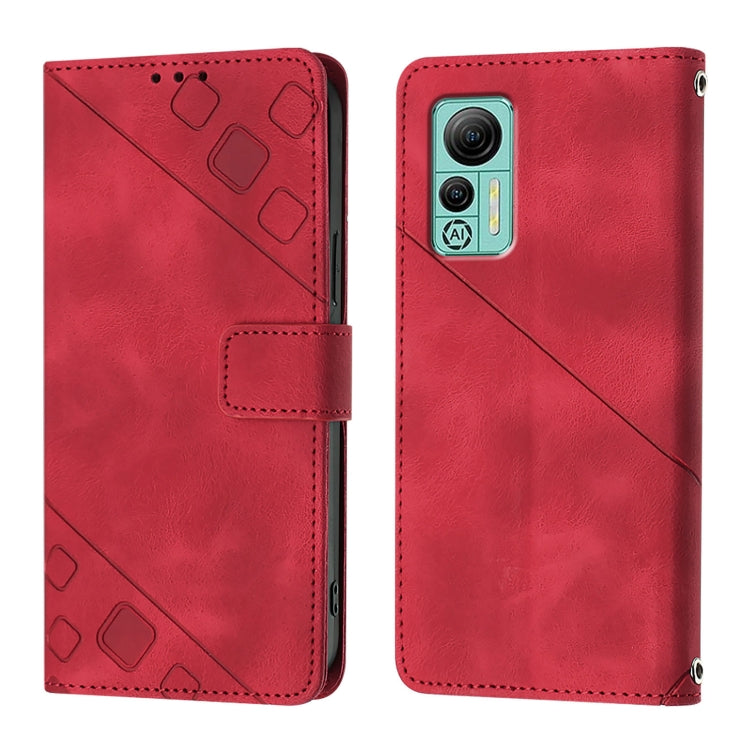 For Ulefone Note 14 Skin Feel Embossed Leather Phone Case(Red) - Ulefone Cases by PMC Jewellery | Online Shopping South Africa | PMC Jewellery | Buy Now Pay Later Mobicred