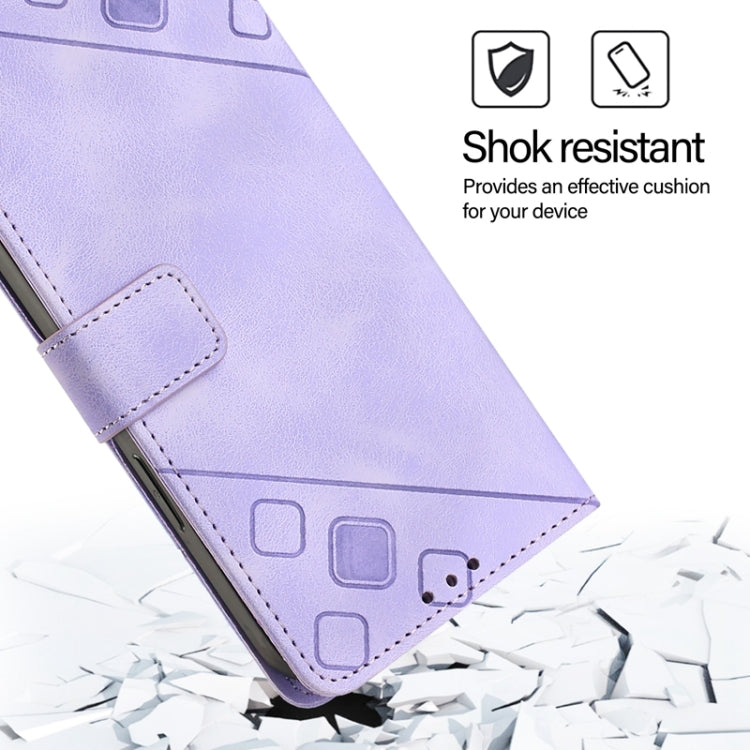 For Ulefone Note 14 Skin Feel Embossed Leather Phone Case(Light Purple) - Ulefone Cases by PMC Jewellery | Online Shopping South Africa | PMC Jewellery | Buy Now Pay Later Mobicred