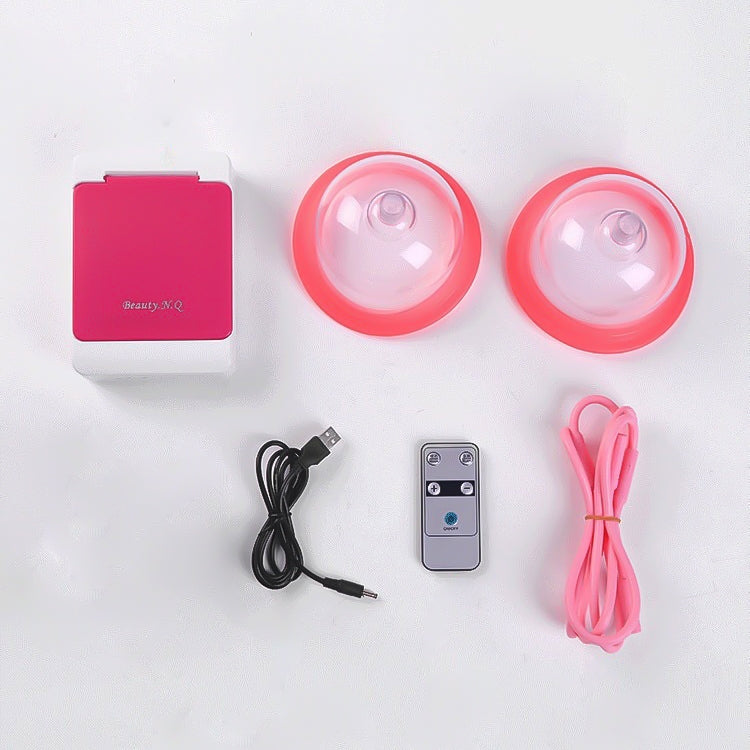Portable USB Charging Chest Electric Massage Instrument, Style:Remote Control(B Cup) - free shipping - PMC TechLife - Order now!