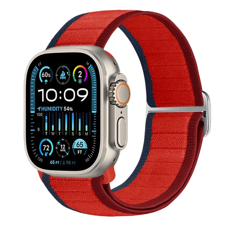 For Apple Watch Ultra 49mm Nylon Elastic Buckle Watch Band(Red) - free shipping - PMC Jewellery - Order now!