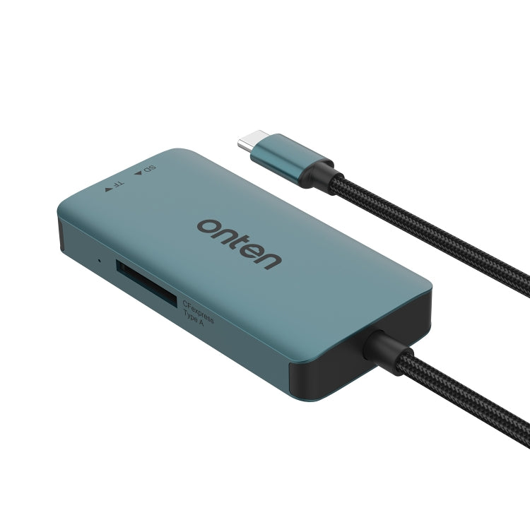 Onten C12 3 in 1 USB-C / Type-C to CFepress Type-A & SD & TF Card Reader(Pine Green) - Card Reader by Onten | Online Shopping South Africa | PMC Jewellery | Buy Now Pay Later Mobicred