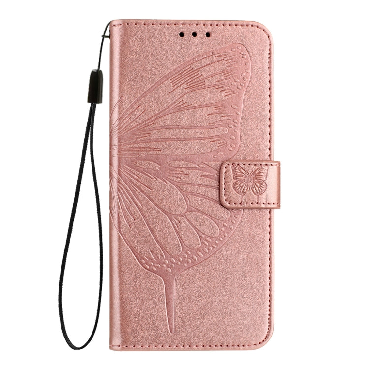 For Blackview Shark 8 Embossed Butterfly Leather Phone Case(Rose Gold) - More Brand by PMC Jewellery | Online Shopping South Africa | PMC Jewellery | Buy Now Pay Later Mobicred