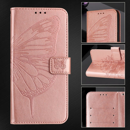 For Blackview Wave 6C Embossed Butterfly Leather Phone Case(Rose Gold) - More Brand by PMC Jewellery | Online Shopping South Africa | PMC Jewellery | Buy Now Pay Later Mobicred