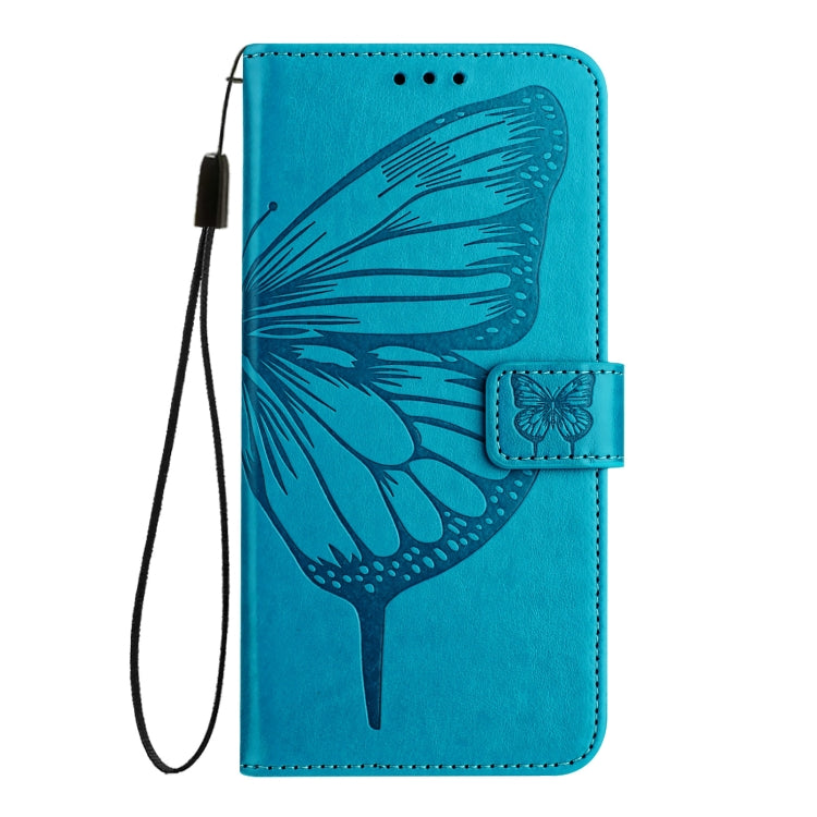 For Blackview Color 8 Embossed Butterfly Leather Phone Case(Blue) - More Brand by PMC Jewellery | Online Shopping South Africa | PMC Jewellery | Buy Now Pay Later Mobicred