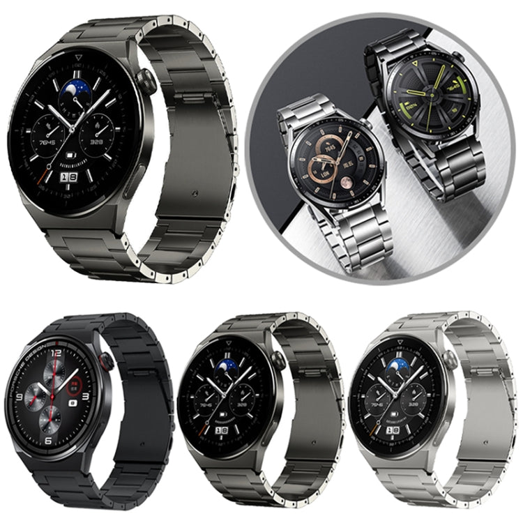 22mm Three-Bead Magnetic Buckle Titanium Alloy Watch Band(Black) - free shipping - PMc TechLife - Order now!