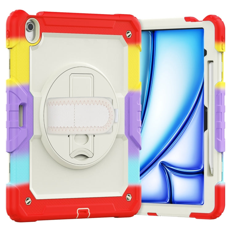 For iPad Air 13 2024 Silicone Hybrid PC Tablet Case with Shoulder Strap(Camouflage Red) - iPad Air 13 2024 Cases by PMC TechLife | Online Shopping South Africa | PMC TechLife | Buy Now Pay Later Mobicred