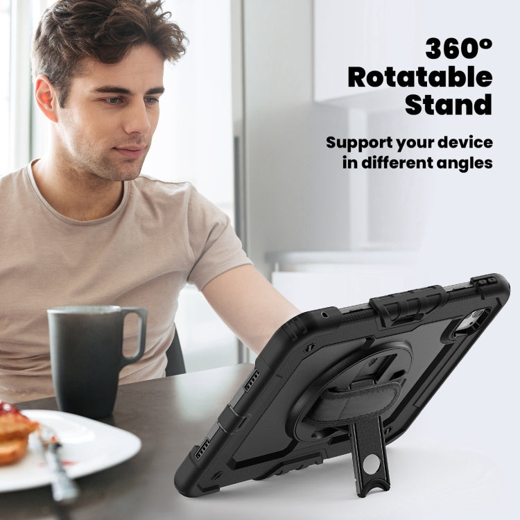 For iPad Pro 11 2024 Silicone Hybrid PC Tablet Case with Shoulder Strap(Black) - iPad Pro 11 2024 Cases by PMC TechLife | Online Shopping South Africa | PMC TechLife | Buy Now Pay Later Mobicred