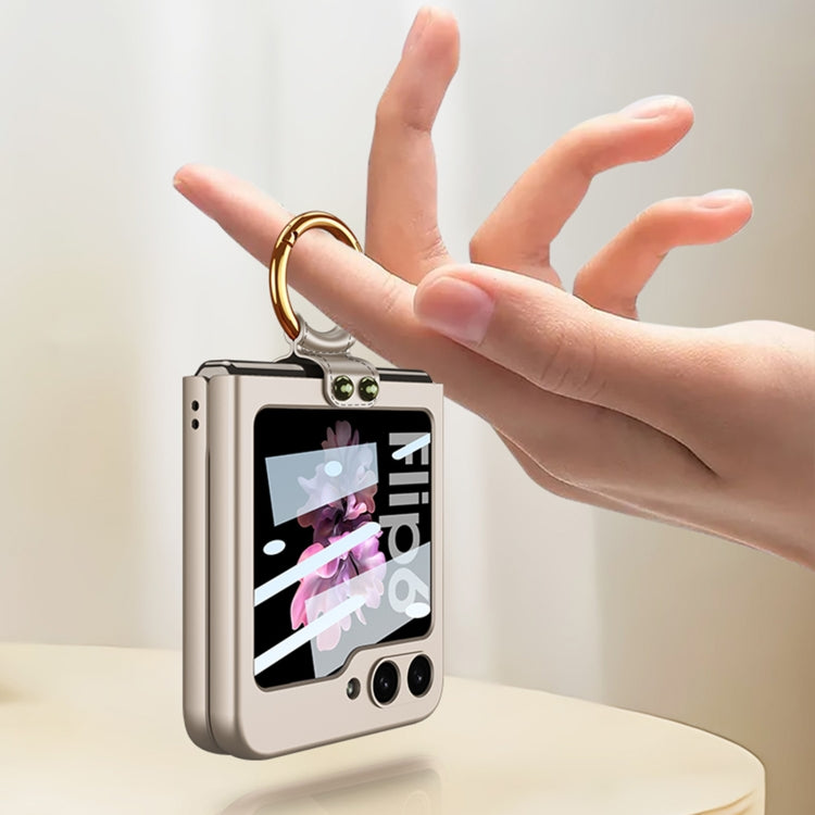 For Samsung Galaxy Z Flip6 / Flip7 FE GKK Integrated Ultra-thin PC Full Coverage Phone Case with Ring Holder(Black) - free shipping - PMC Jewellery - Order now!