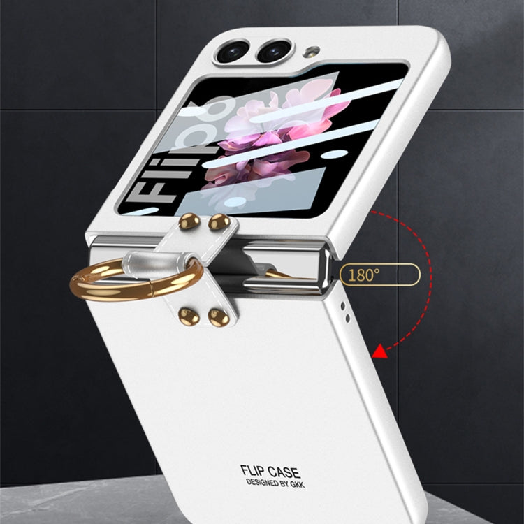 For Samsung Galaxy Z Flip6 / Flip7 FE GKK Integrated Ultra-thin PC Full Coverage Phone Case with Ring Holder(Titanium Gray) - free shipping - PMC Jewellery - Order now!