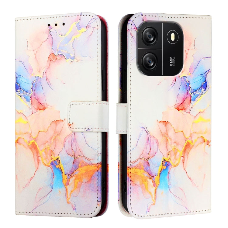 For Blackview Wave 6C PT003 Marble Pattern Flip Leather Phone Case(Galaxy Marble White) - More Brand by PMC Jewellery | Online Shopping South Africa | PMC Jewellery | Buy Now Pay Later Mobicred