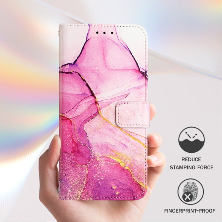 For Blackview Color 8 PT003 Marble Pattern Flip Leather Phone Case(Pink Purple Gold) - More Brand by PMC Jewellery | Online Shopping South Africa | PMC Jewellery | Buy Now Pay Later Mobicred