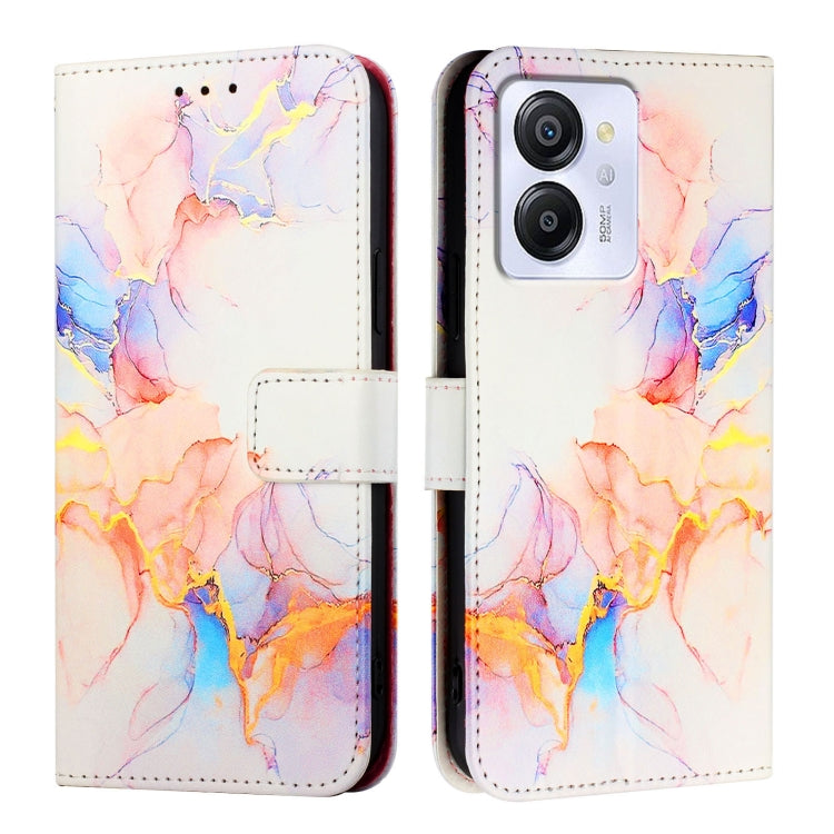 For Blackview Color 8 PT003 Marble Pattern Flip Leather Phone Case(Galaxy Marble White) - More Brand by PMC Jewellery | Online Shopping South Africa | PMC Jewellery | Buy Now Pay Later Mobicred