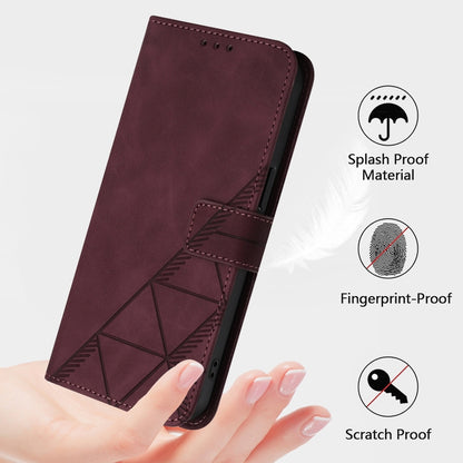 For Ulefone Note 14 Crossbody 3D Embossed Flip Leather Phone Case(Wine Red) - Ulefone Cases by PMC Jewellery | Online Shopping South Africa | PMC Jewellery | Buy Now Pay Later Mobicred